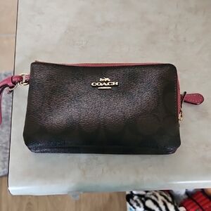 Coach Black and Pink Wristlet